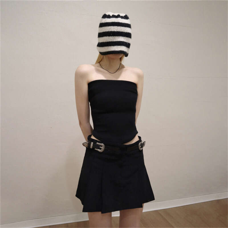 2025 Spring Summer New Women's Solid Color Slim Fashion Off-Shoulder Sexy Backless Tank Top 474