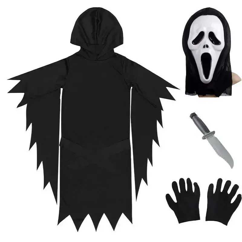 Kids S Costume Children Fancy Dress Halloween Par Horror Death Ghostface Costume Boys Teens Z250725
