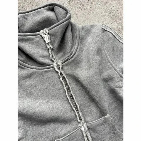 2K Fashion Light Gray Zipper Sportswear Outfits Women Goth Letter Graphic Patch Jacket Sweatshirt Harajuku Straight Sweatpants 250723