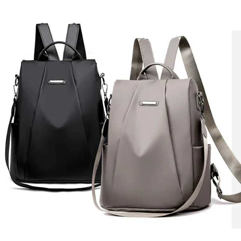 New Wens Backpack Waterproof Large Fi Nyl Solid Color Lightweight Capacity Detachable Shoulder Strap Multi-functional Y250724