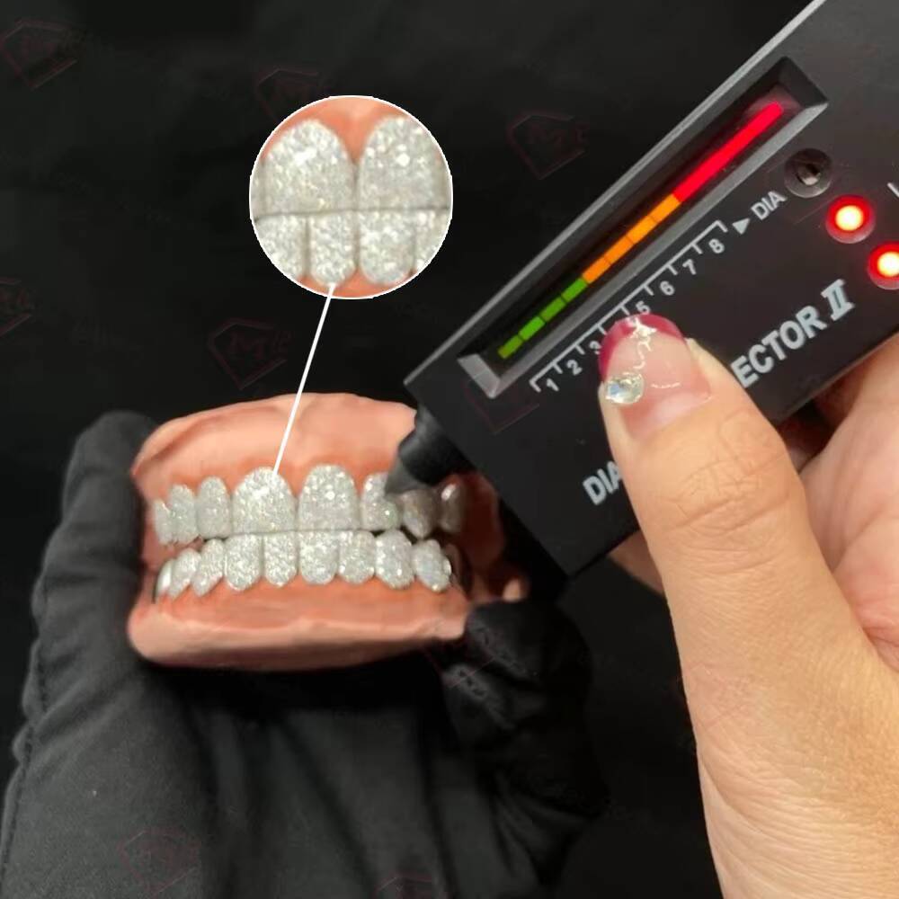 Master Rocks Hiphop Grillz 925 Sterling Silver Iced Out VVS Moissanite Grillz Custom