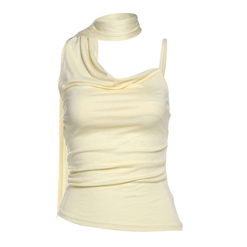 2025 Spring New Women's Solid Color Slim Fit Street Fashion Sleeveless Backless Tank Top 150