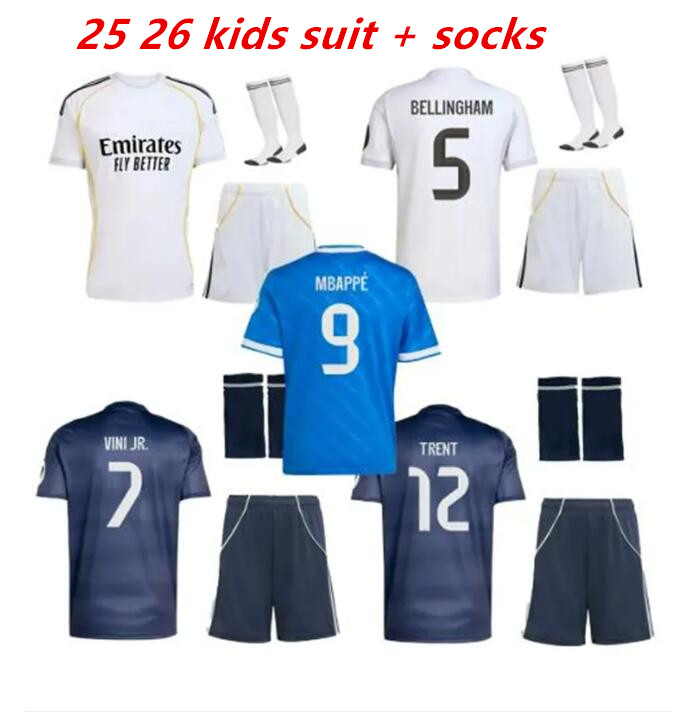 24 25 26 Reals Madrids MBAPPE football shirt VINI JR TCHOUAMENI ALABA ASENSIO MODRIC BELLINGHAM soccer jerseys RODRYGO kids football kits