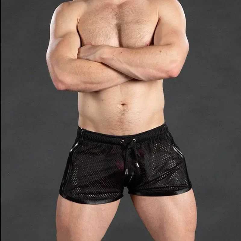 New Gym Mens Sport Running Shorts Quick Dry Grid Workout Short Pants Gym Wear Men Soccer Tennis Training Beach Swim Shorts W250724
