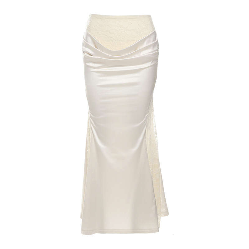 2024 Autumn New Women's Solid Color Off-Shoulder Short Sleeve Top Fashion High Waist Skirt 8d1