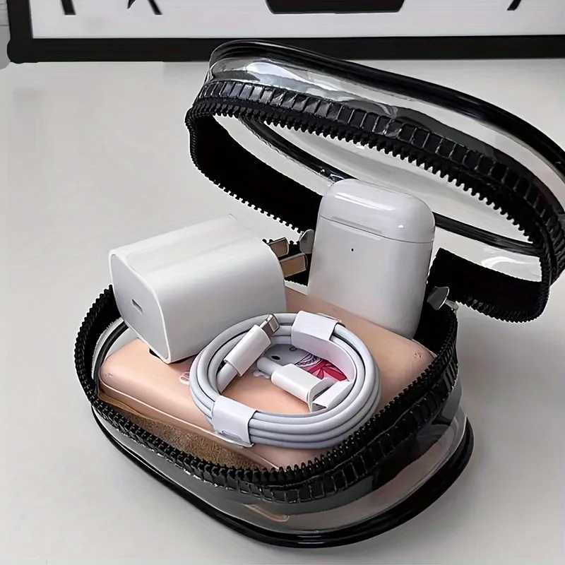 New Portable Clear Figure Display Keyring Bag Waterproof Pvc Oval Hanging Blind Box Storage Bags Keychain Organizer Case 250715