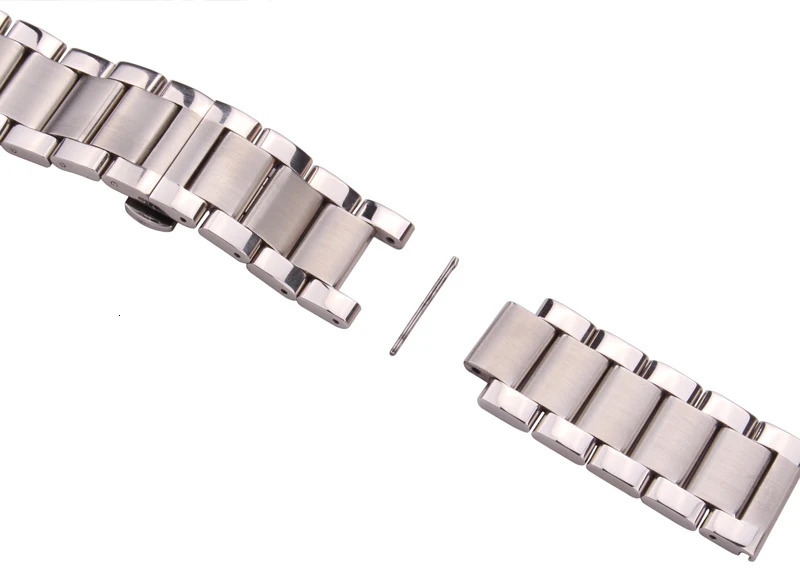Stainless Steel Watch Band Bracelet 18 20 21 22 23 24mm Women Men Solid Metal Wristband Replacement Strap Accessories With Tool 250723