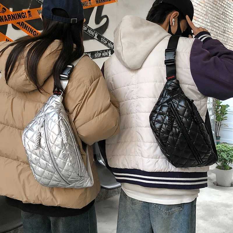2024 Winter Down Waist Bag Luxury Ladies Fanny Pack Phe Pack Brand Designer Fem Belt Bag Casual Unisex Crossbody Ch Bags Y250724
