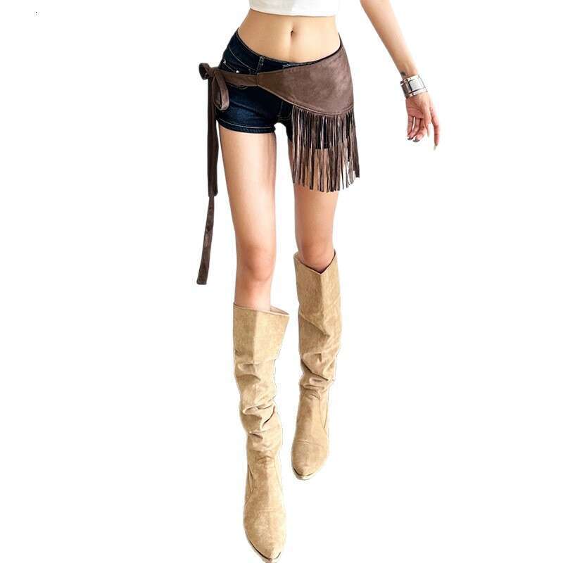 2025 Summer INS Style New Fashion Street Trend Tassel Slim Loose Versatile Waist Belt for Women 10a