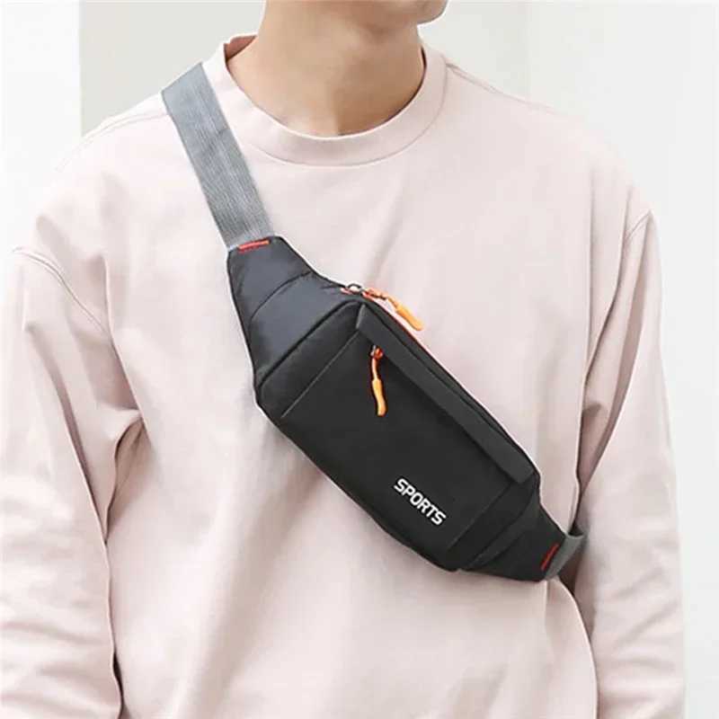 Breast Package Waterproof Outdoor Sports Bag Oxford Pouch Korean-style Waist Fanny Crossbody M Banana Y250724