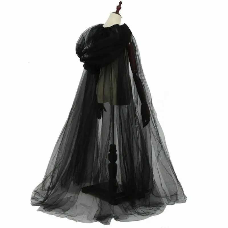 Black Bridal Shl Witch Vampire Cosplay Cloak Halloween Double Cloak Game Par Costume Props Holiday Dress Up Z250725
