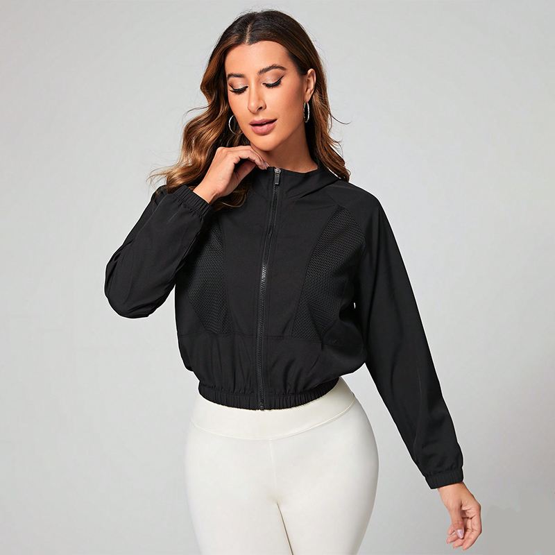 Hooded Sports Jacket with Breathable Fabric Fast Drying Technology Outdoor Training Gear