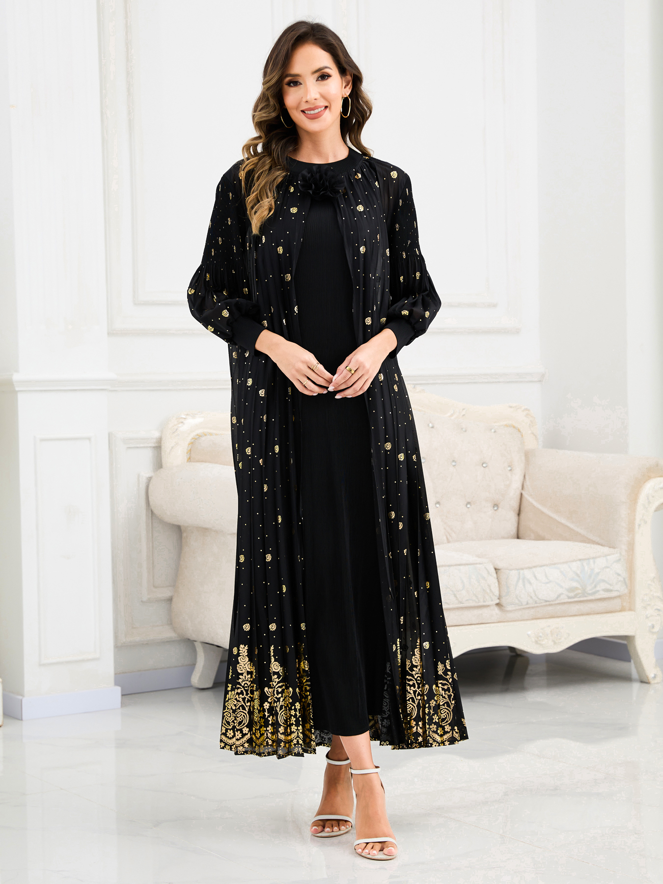 Women's Dresses Elegant Womens Evening Gown - Soft Satin Fabric with neck Design NZ002