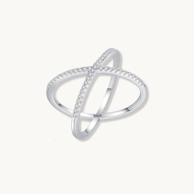 Wholesale Popular Manufacturers Directly Supply Exquisite Womens Ring The Cross Shaped Moissanite Ring Beautifully Designed