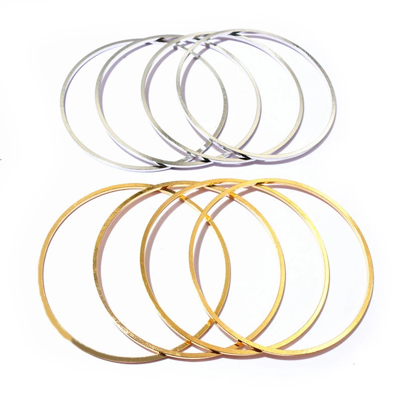 10pcs 60mm 80mm Brass Closed Ring Earring Wires Big Hoops Pendant Connectors Rings For DIY Jewelry Making Supplies Accessories 250723