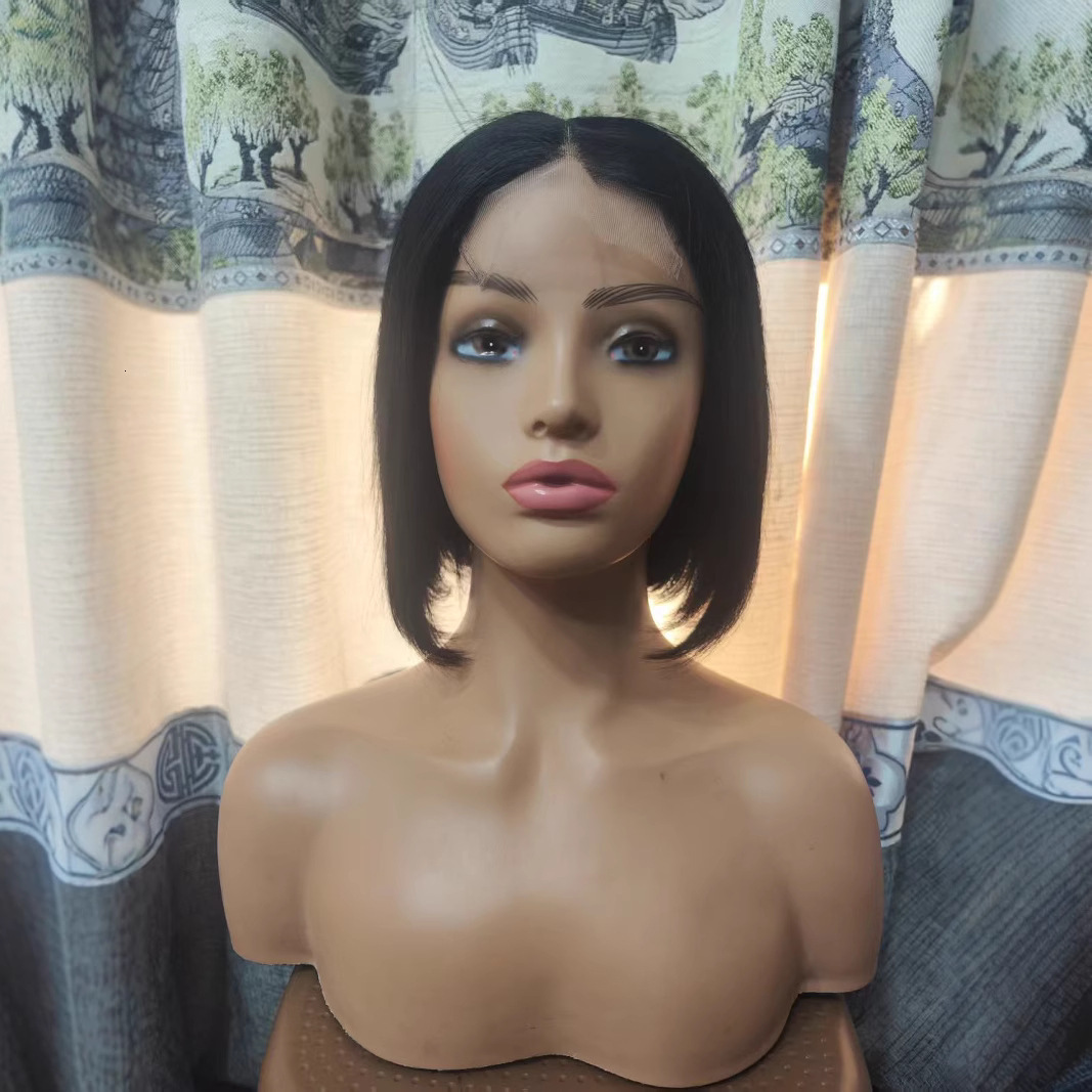 2025 Bob Wig 4x4 HD Transparent Lace Front Wigs 100% Human Hair Pre Plucked Density Short Bob Glueless Straight Wigs Human Hair for Women Natural