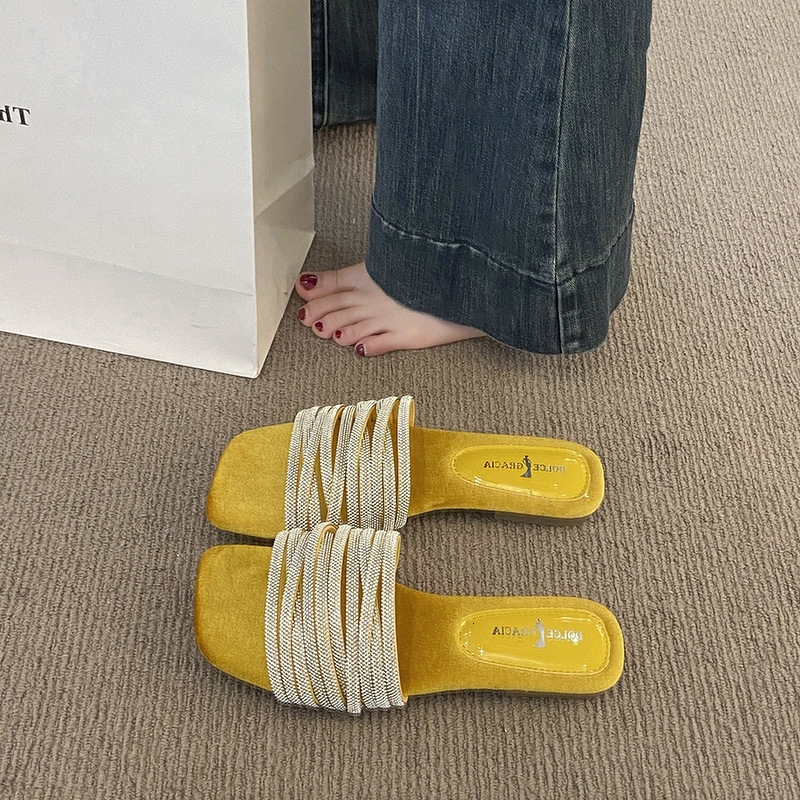 Ddmysports French Style Stunning Flat Sandals For Outdoor Wear Summer New High End Feel With Skirts Casual Beach Slippers Outdoor Shoes