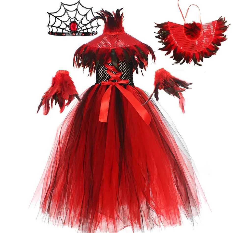 Halloween Vampire Costume for Girls Devil Witch Gothic Puffy Mesh Clothes Demon Vampires Queen Cosplay Carnival Par Dress Z250725