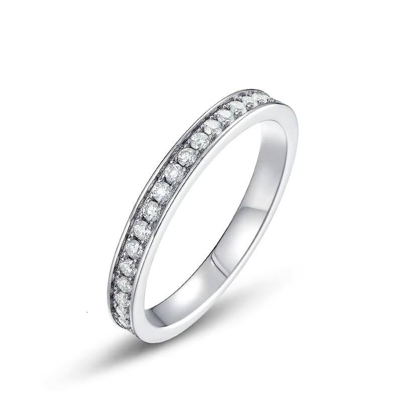 KACY 1.50MM Moissanite Eternity Ring Full Pave Diamond Tennis Ring 925 Sterling Silver Jewelry Wholesale