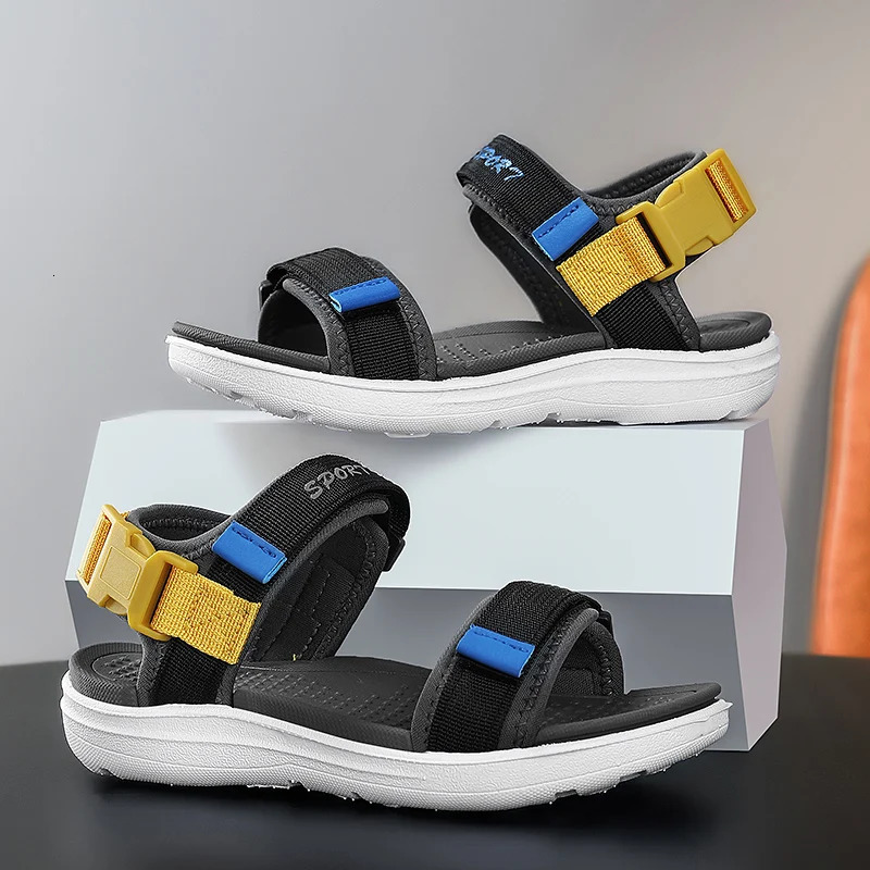 Summer Breathable Sandals Childrens Beach Shoes Boys Girls Student Casual Antislip Wear Resistant Footwear Kids 250725