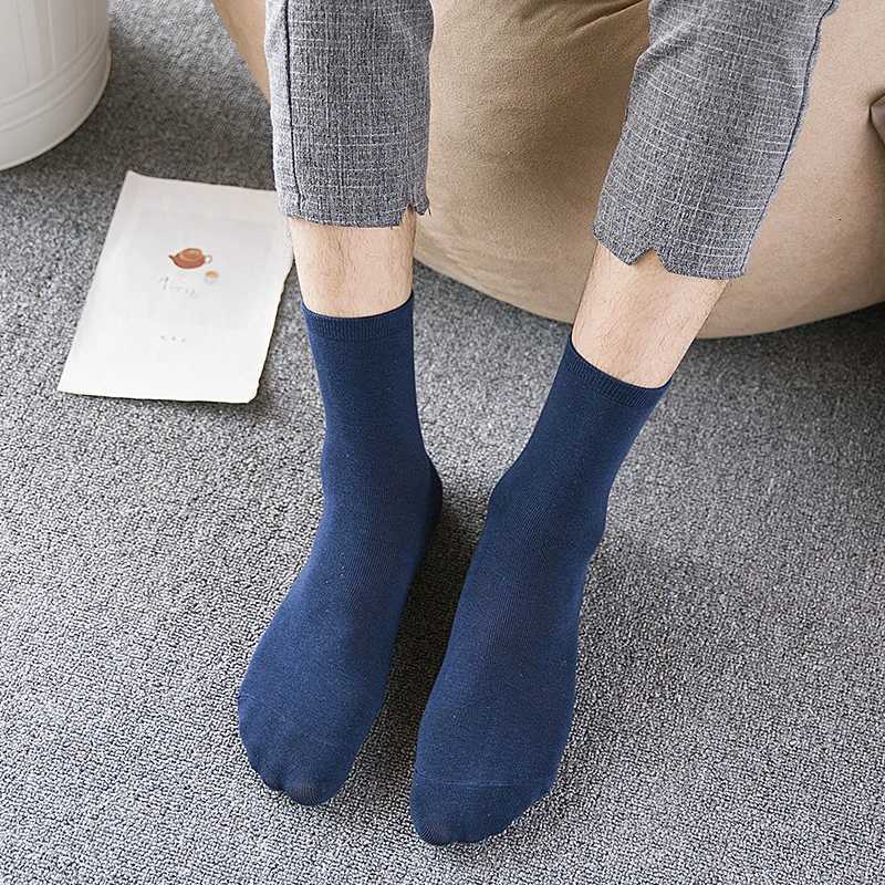 5 Pairs Men Socks Navy Colors Spring Autumn Solid Stripe Anchor Star Rudder Cotton Socks Business Casual Sport Socks Dropship X250725