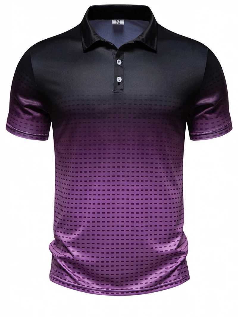 Mens Summer Casual Polo Fashion Spot Digital Print Polo Collar Short Sleeve Design Suitable for Machine Washing Surprise Gift XJ250725