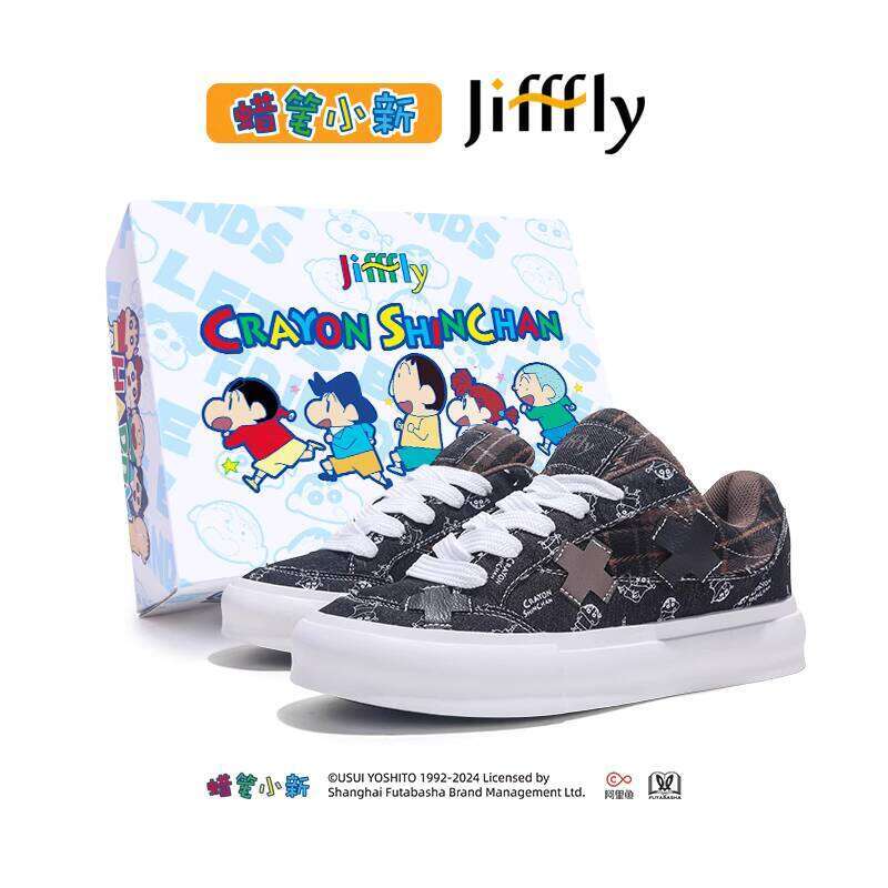Jifffly Crayon Shin-chan Collaboration Sneakers for Men 2025 Summer New Ins Niche Casual Versatile Skateboard Shoes