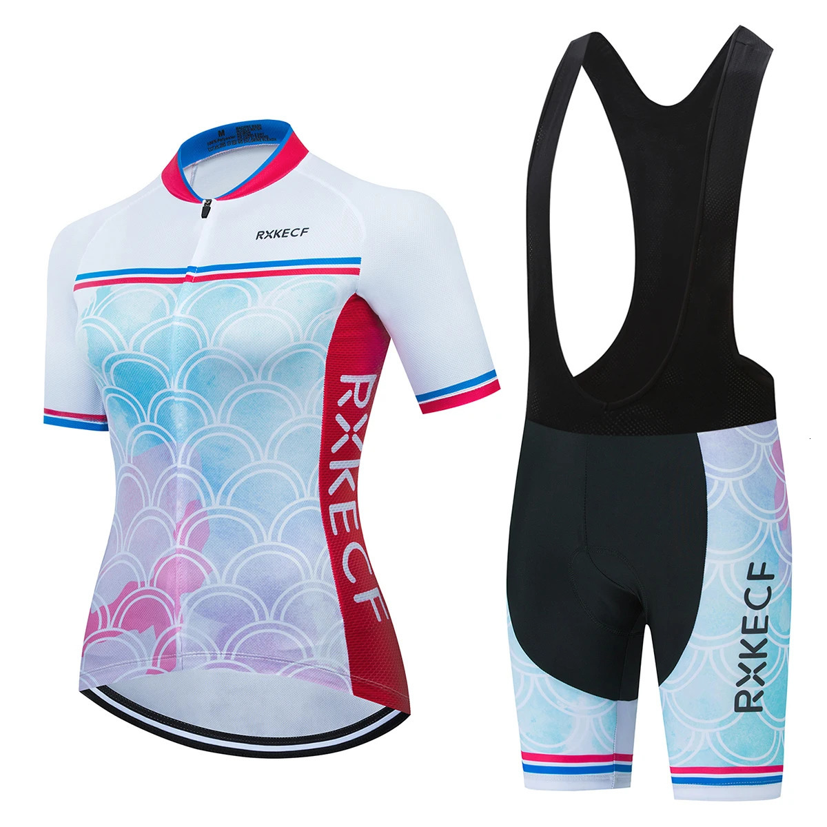 RXKECF Pro Woman Short Sleeve Cycling Jersey Set Sports Outfit Bike Clothing Kit Maillot Cyclist Bicycle Clothes 250724