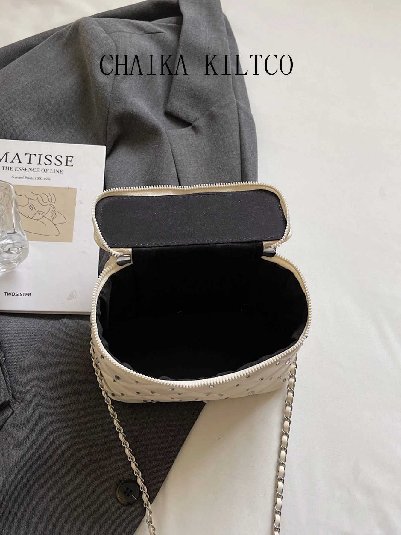 CHAIKA KILTCO Lingge Chain Small Bag for Women 2025 New High-end Western Style Sparkling Single Shoulder Crossbody Bag Y250725
