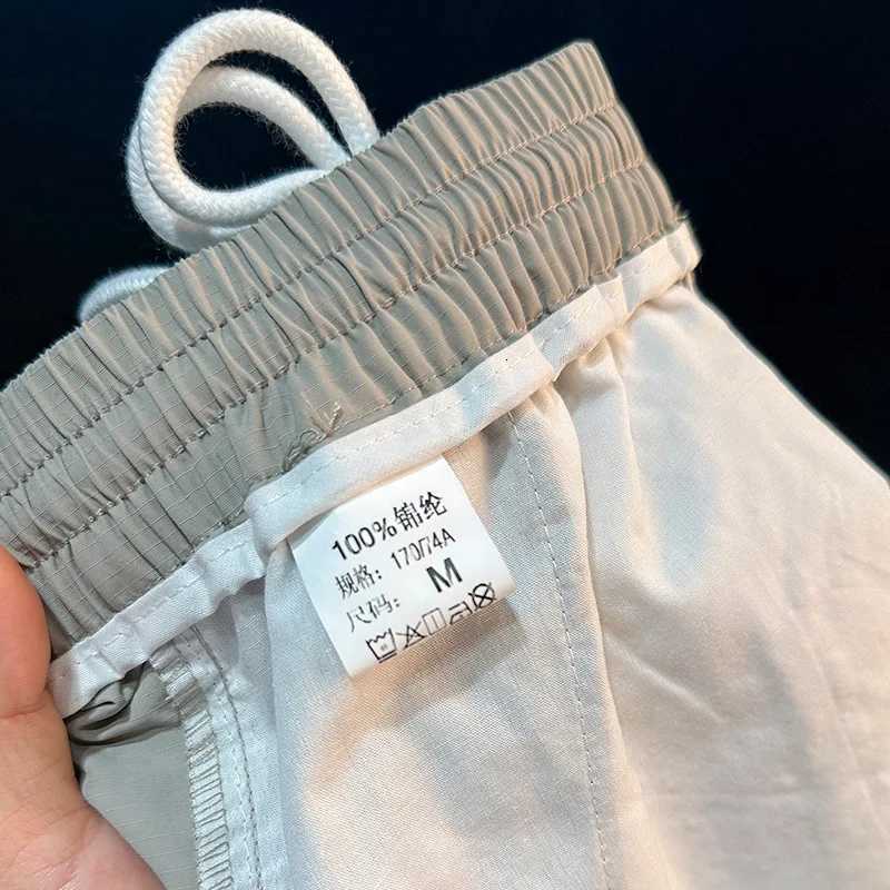2025 Summer New Mens Shorts Casual Versatile Trendy Slimming Breathable Simple Solid Color Beach Pants W250724