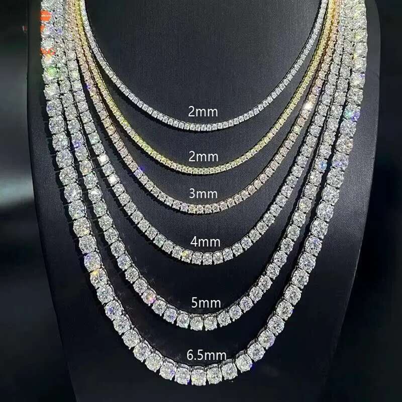 Lifeng Jewelry Sier Dia Link Chain Wrist Ice Out 6MM VVS Moissanite Hip Hop Tennis Bracelet