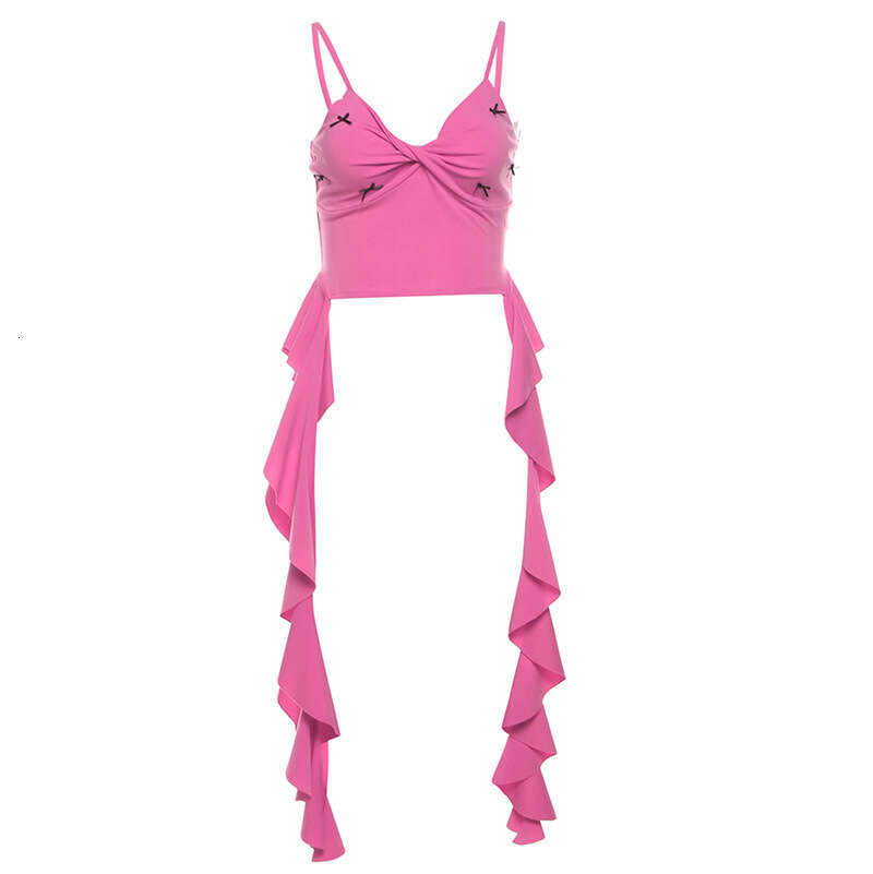 2024 Summer New Women's Solid Color Slim Fit Street Fashion Sexy Backless Tank Top b38