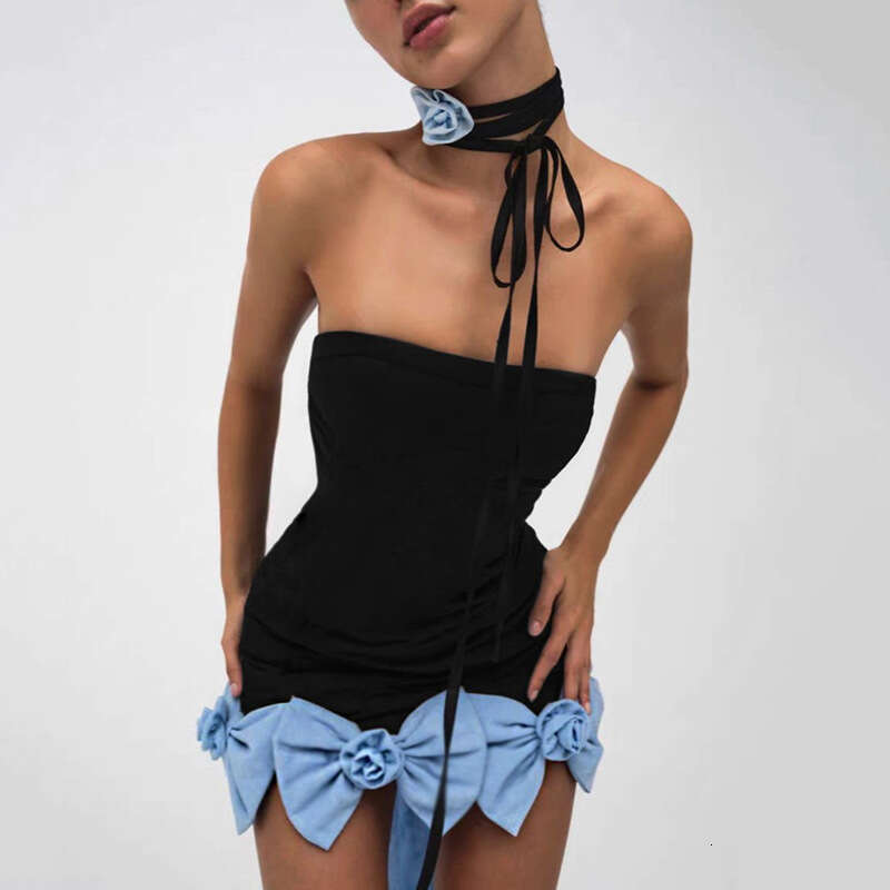 2023 Autumn Winter New Women's Solid Color Slim Fashion Off-Shoulder Sexy Backless Dress ab1