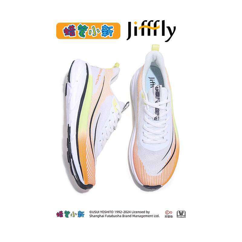 Jifffly Crayon Shin-chan Collaboration Men's Sneakers 2025 New Shock Absorption Rebound Racing Sports Running Shoes