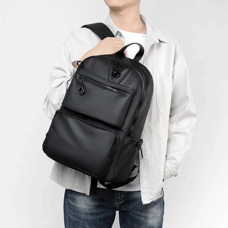 Mens Casual Backpack Business Backpack Computer Bag Korean Style Trend Student Backpack Travel Backpack Bags Backpack Y250724