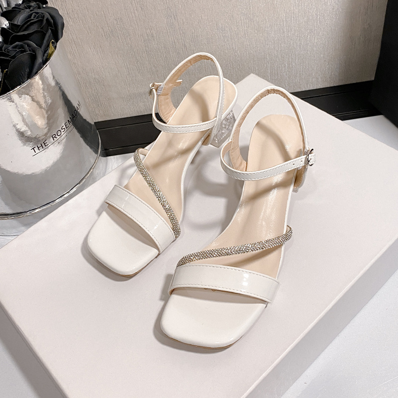 Ddmysports Summer New Fashion Versatile Chunky For Women Fairy Style Heels One Strap High Heel Sandals Outdoor Shoes