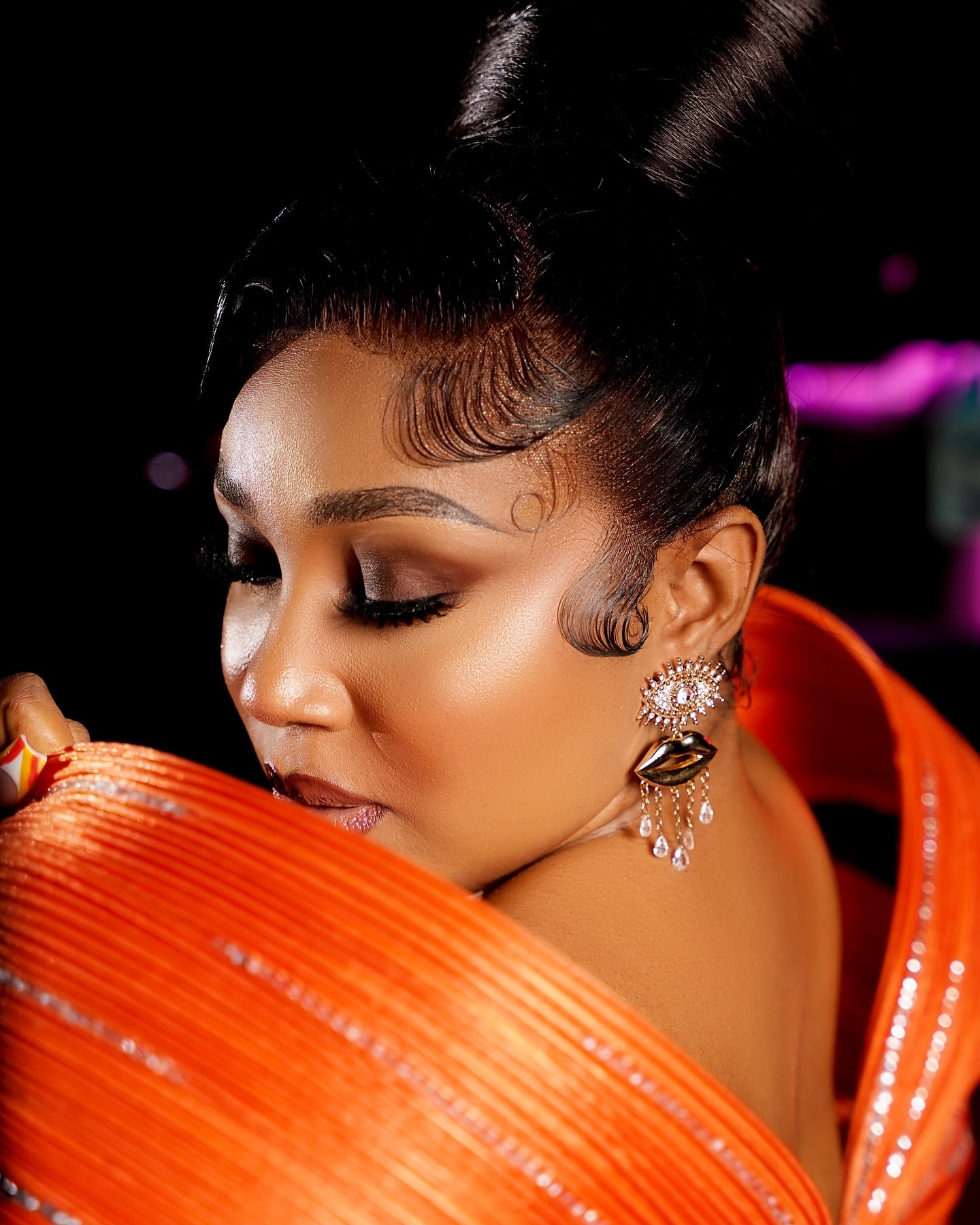 Mermaid Orange Prom Dresses 2025 Beaded Crystals Flowers Stylish Evening Formal Party Second Birthday Engagement Gowns Plus Size Dress For Special Occ