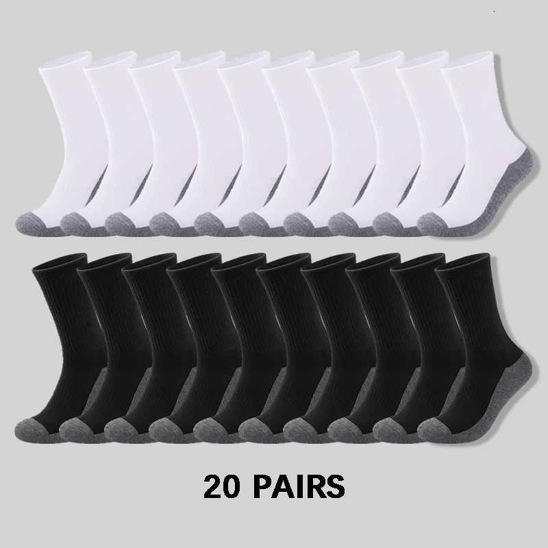 5/10/20 Pairs Mens Autumn Winter Thickened Socks Mid Length Deodorant Sweat Absorbing Casual Sport Socks X250725