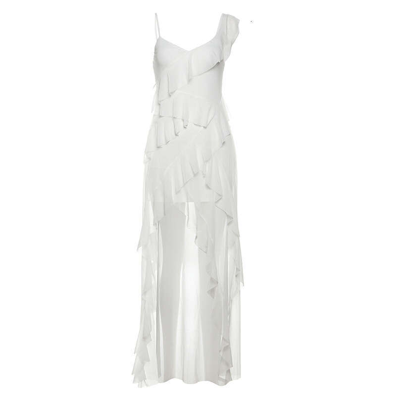 2024 Summer New Women's Solid Color Slim High Waist Fashion V-neck Strap Backless Dress 40c