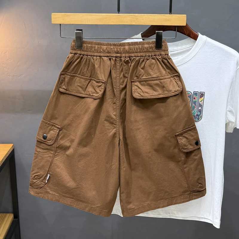 Outdoor sports retro workwear shorts for men in summer 2025 loose and breathable casual sports five-quarter pants W250724