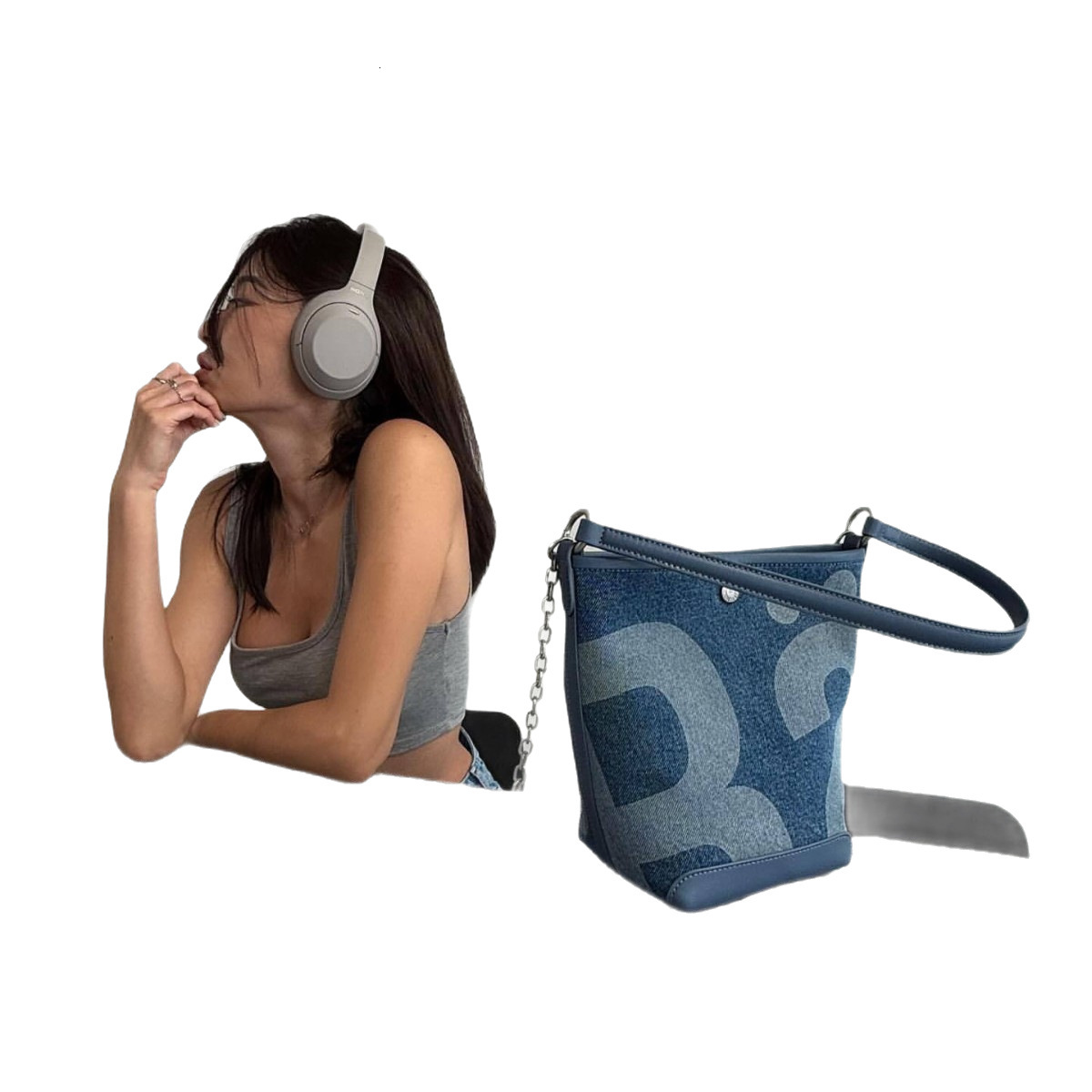 Top quality Brand High Quality New Style Free Delivery Designer 2025 New Bucket for Trendy Large Capacity Letter Print Shoulder Underarm New Free Deli