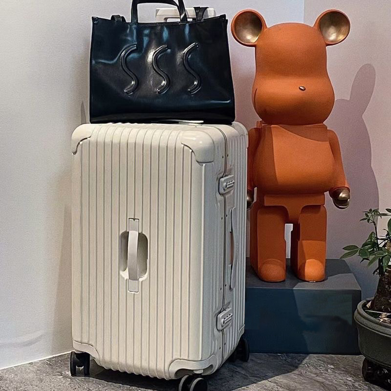 Designers Same Style Luggage Female Large Capacity Thickened Aluminum Frame Travel Box Male Student Pull Bar Password Box