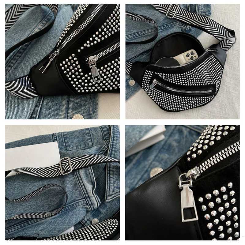 Fi Rhine Studded Crossbody Bags For Ladies Trendy Design Mens Shoulder Bag For Halloween Christmas Gifts Y250724