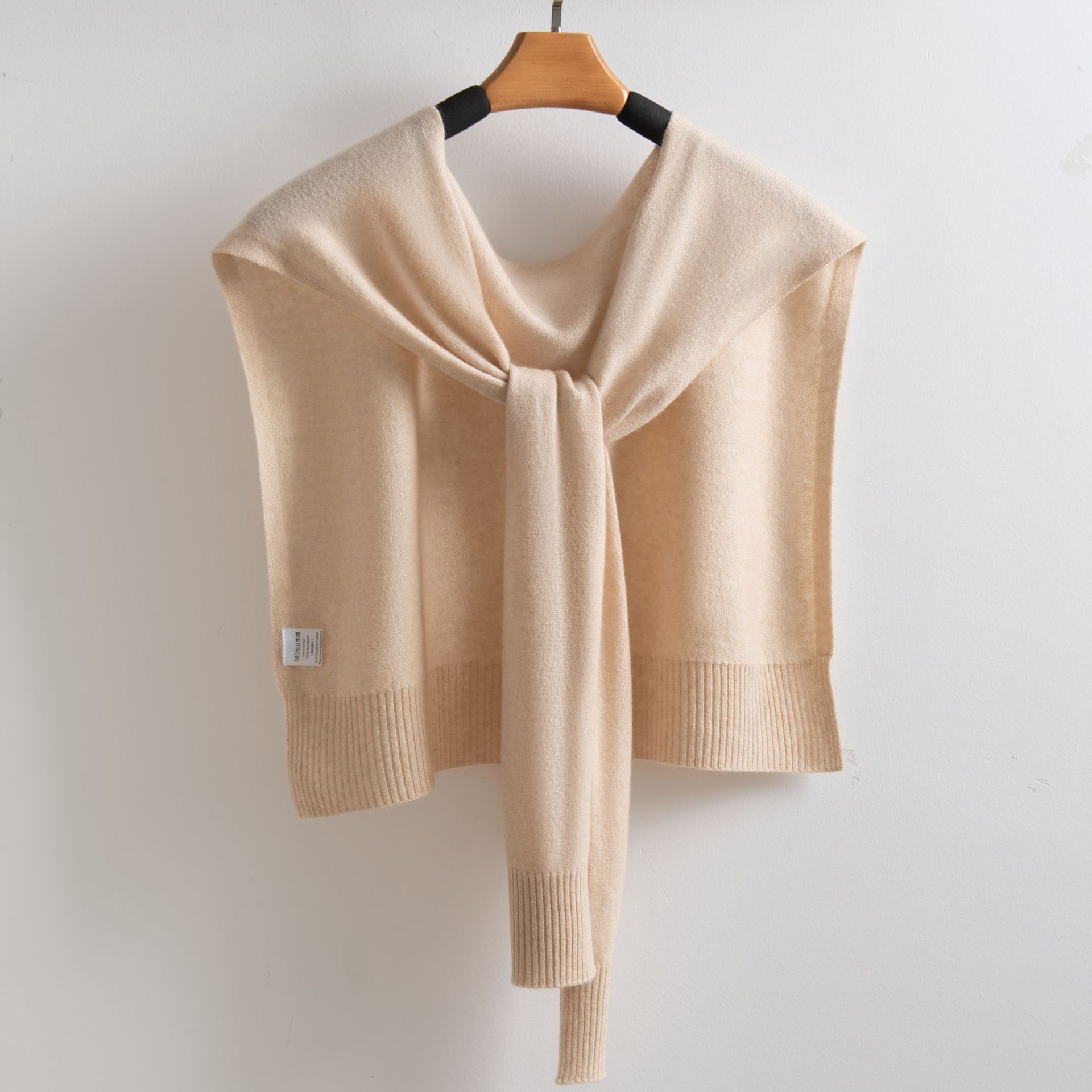 K1474 Four Seasons Cashmere Knitted Outer Shawl Women's High-end Shoulder and Neck Protection Multifunctional Scarf