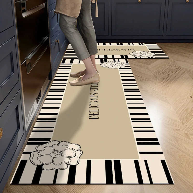 The Creamy VIKAMA Kitchen Floor Mats Diatomite Non-slip Oil-absorbent Mats Stain-resistant Foot Mats for Home Use Home Decor X250725