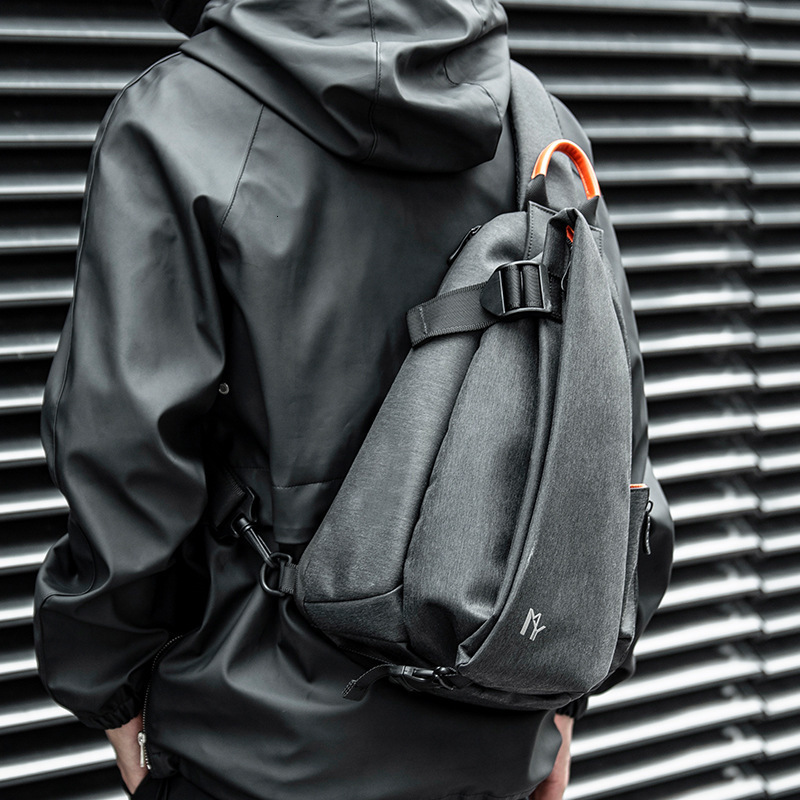 Korean Style Trendy Chest Bag for Men Large Capacity Crossbody Bag Water-Resistant Oxford Cloth Mens Casual Backpack240824 ww