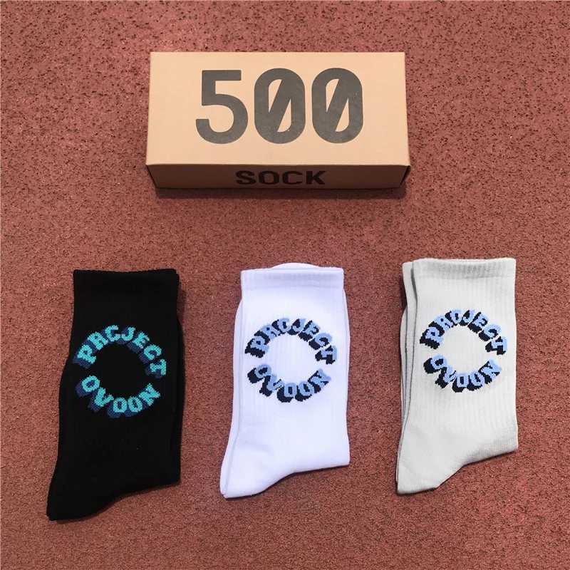 3 Pairs/Box Mens Socks Fashion Hot Sale Men Women Fashion Personality Solid Color 3D Letter Hip Hop Match Tidal Youth Socks X250725