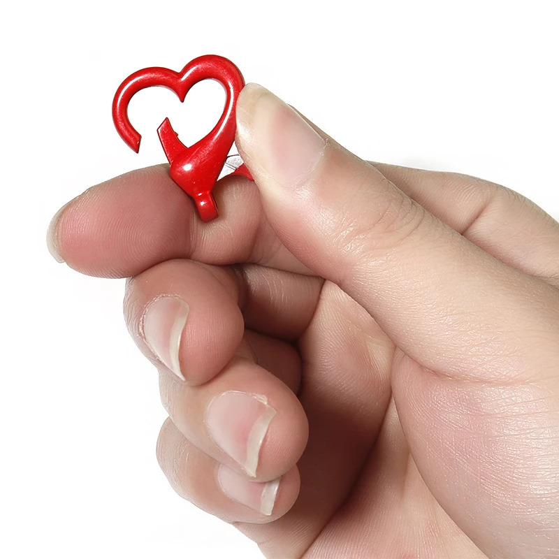 10pcs Heart Lobster Clasps Spring Clasps Metal Carabiner Bag Clips Hook Dog Chain Buckle DIY Keychain Jewelry Making Accessories 250723