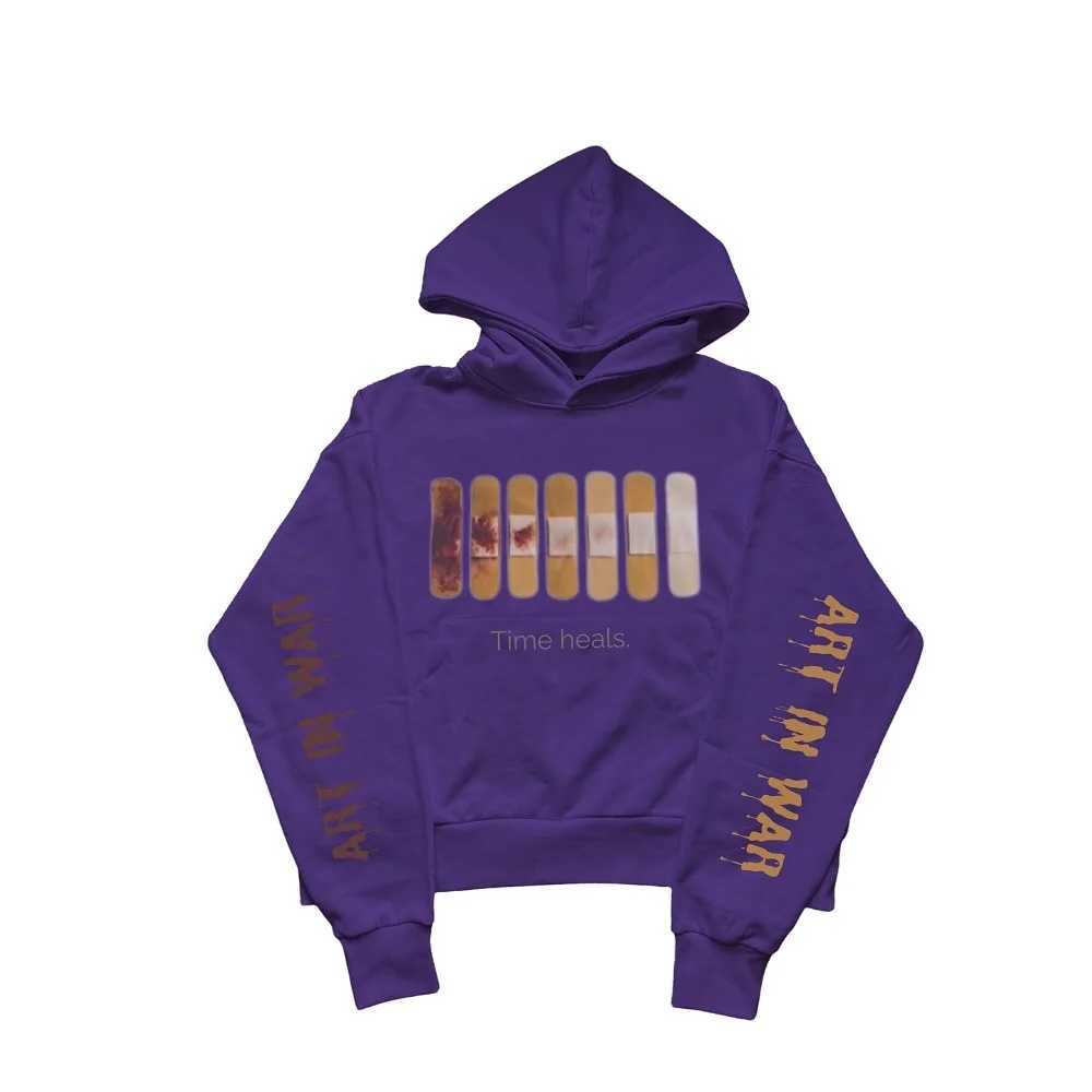 Gray Graphic Print Oversized Hoodie VintageInspired Pullover Sweatshirt for Men and Women L251018YSGH