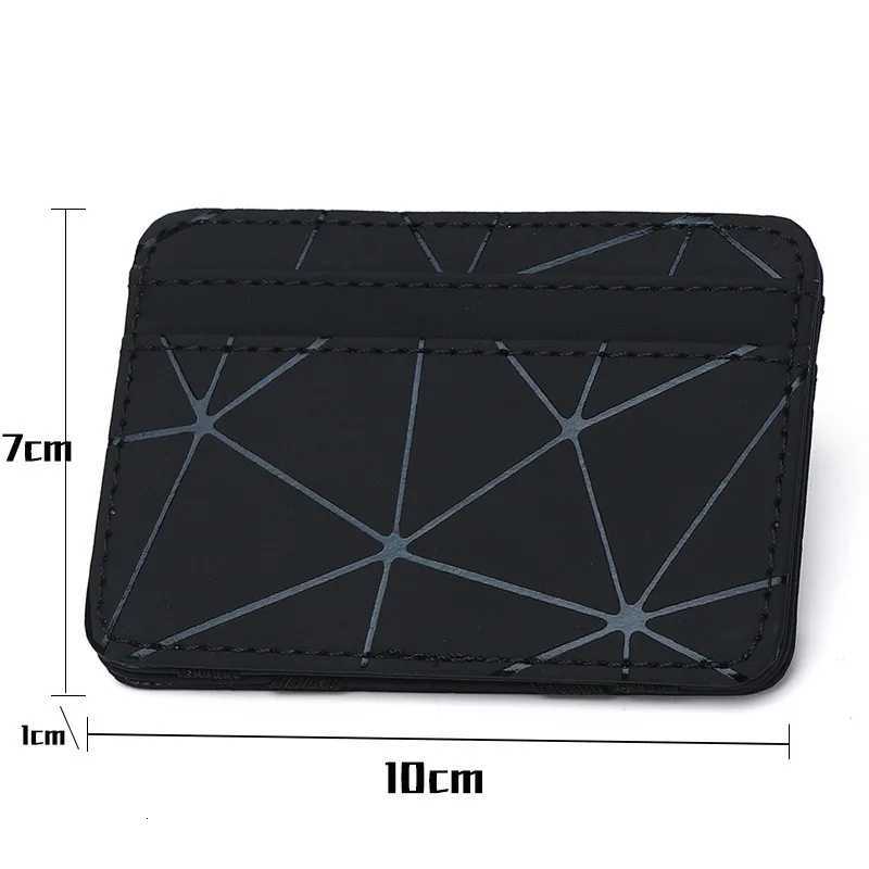 New Hot Sale Unisex Leather Magic Money Clips Wallet Card Case ID Holder Elastic Ribbon Clamp For Man Woman Small Purse Z250725